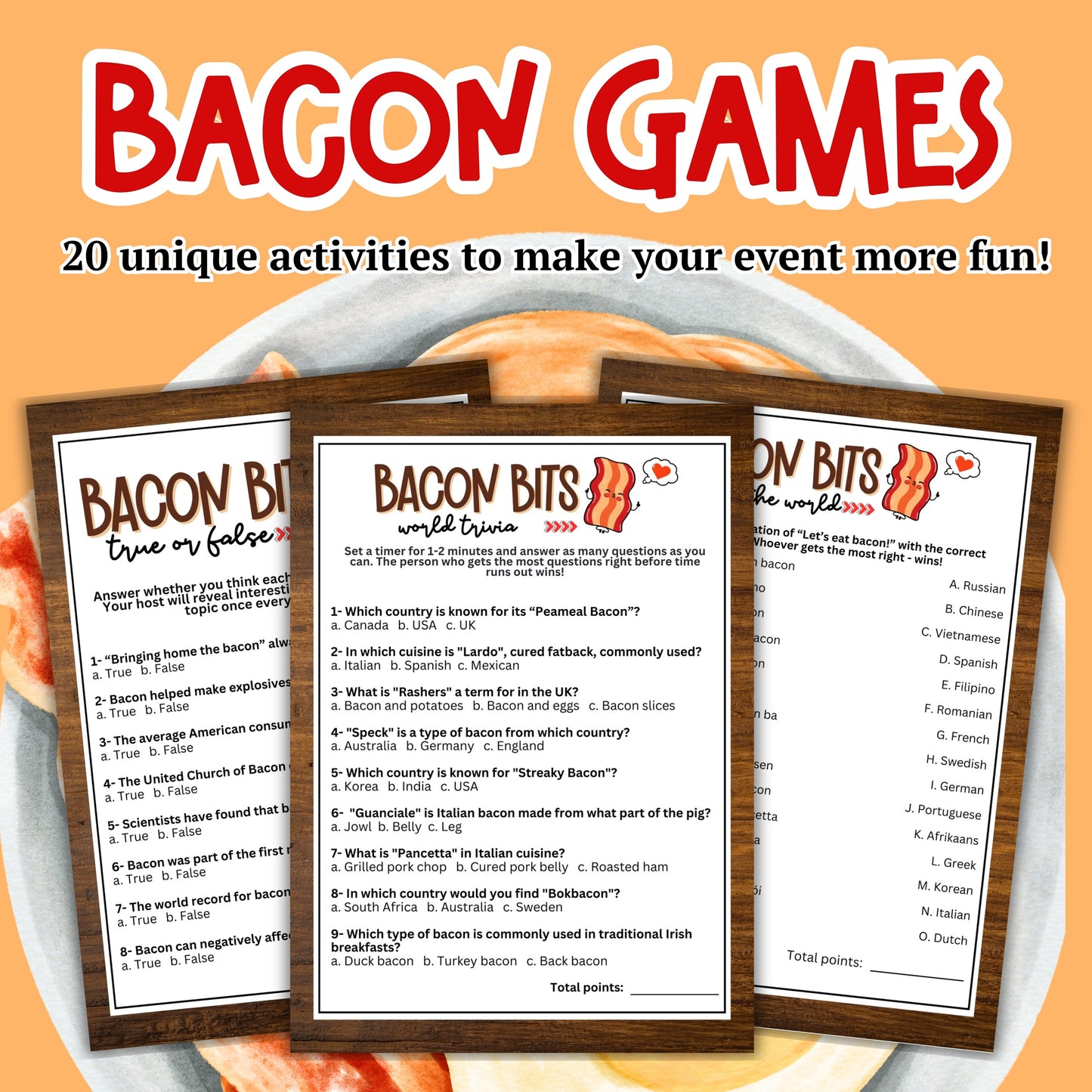 Bacon Games Bundle (20 Games)
