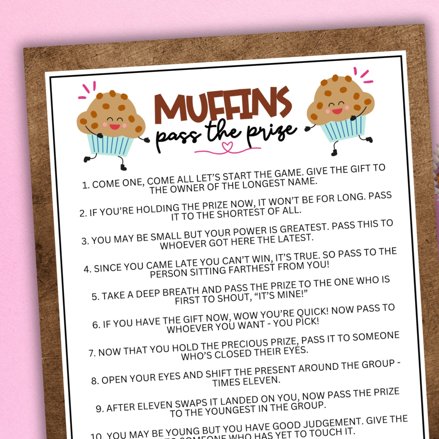 Muffins Pass the Prize