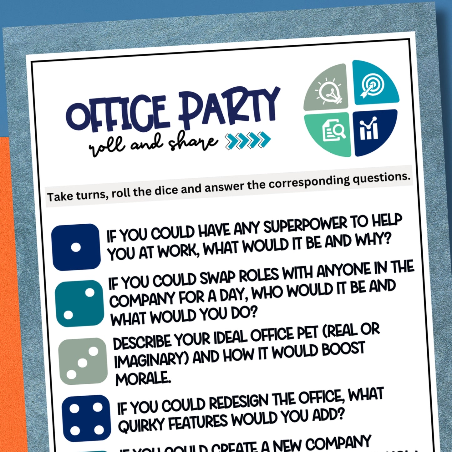 Office Party Roll & Share Dice Game
