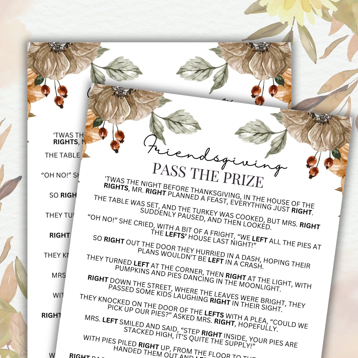 Friendsgiving Pass The Prize