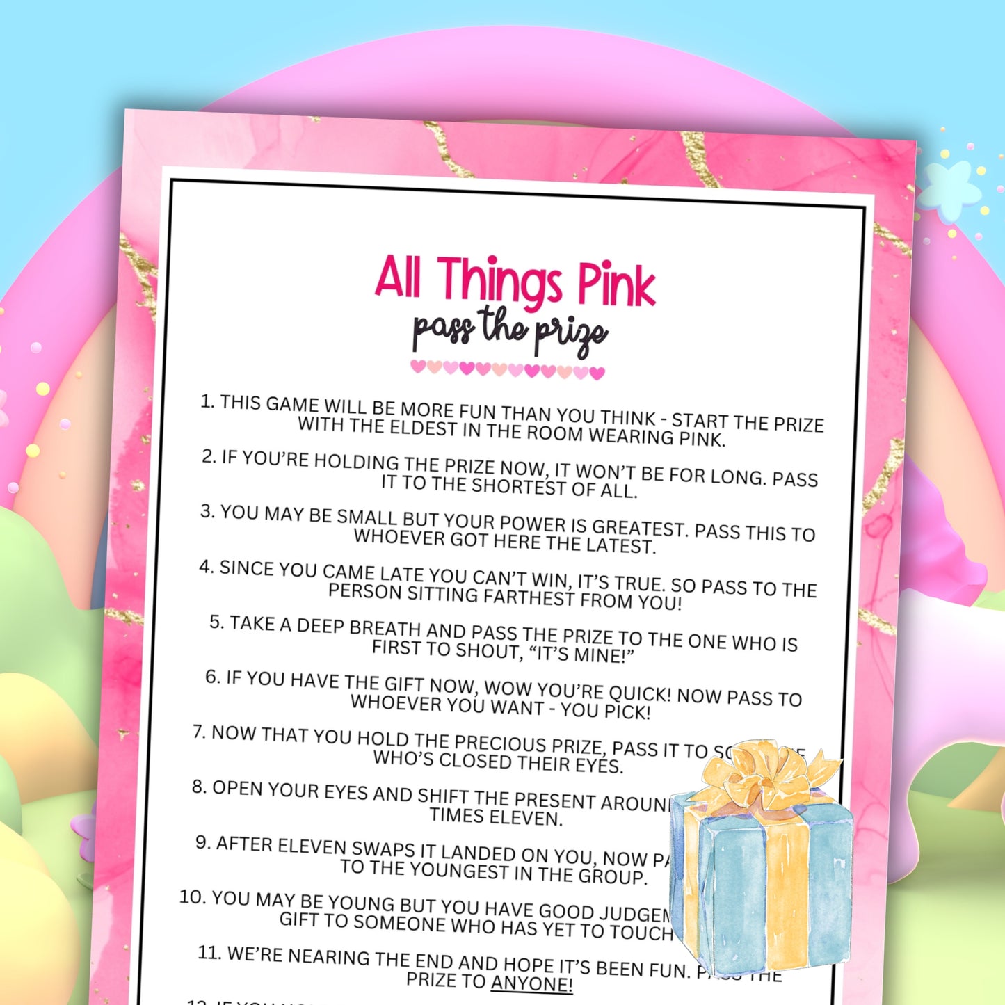 National Pink Day Pass The Prize