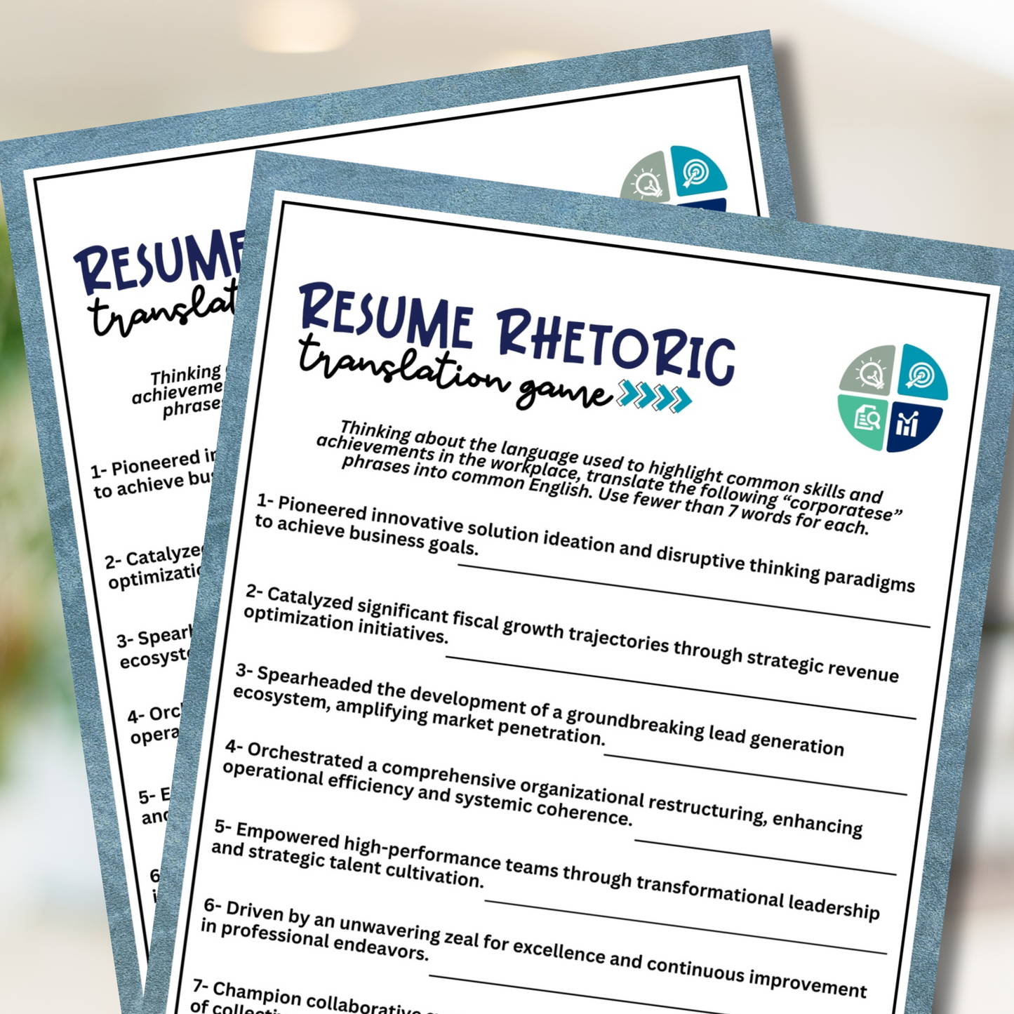 Office Party Resume Jargon