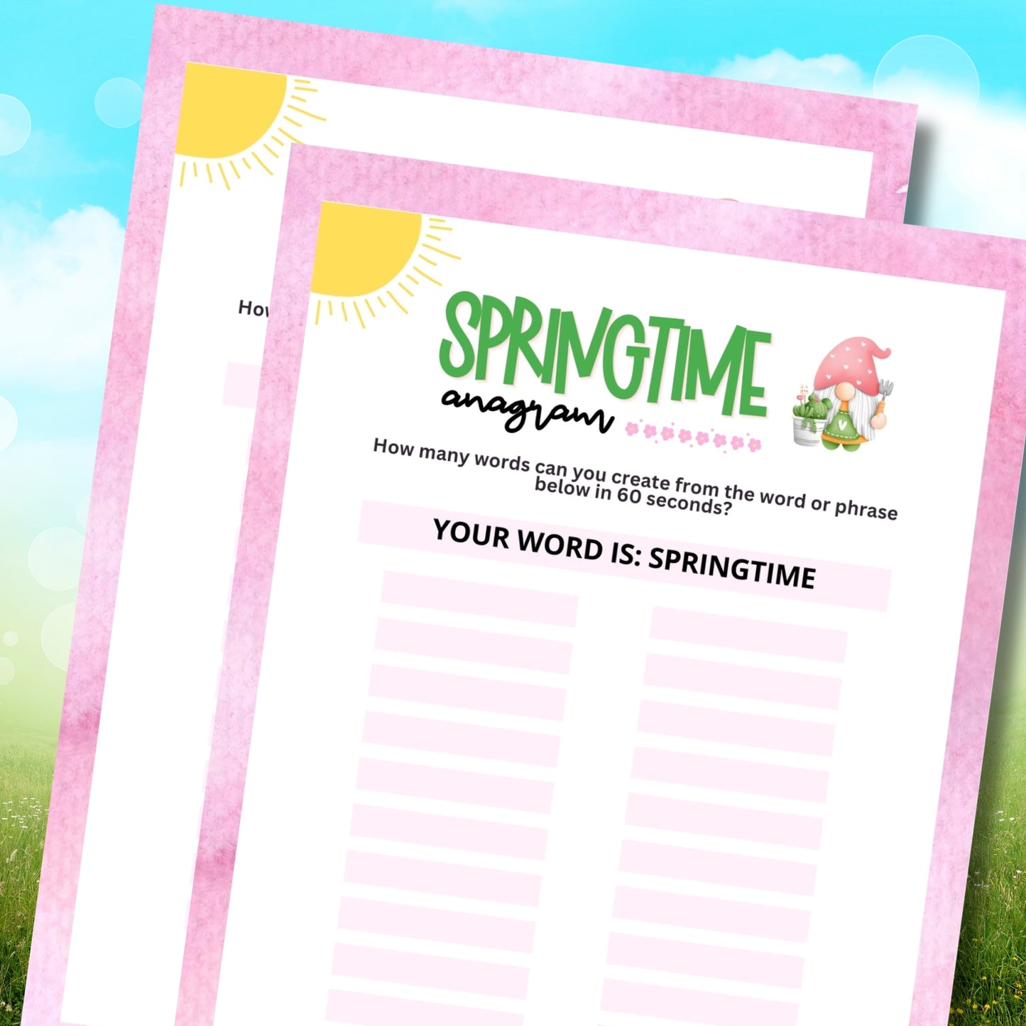 Spring Anagram Race
