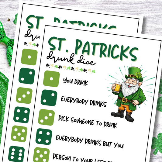 st patricks day drunk dice