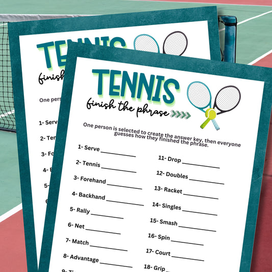 Tennis Finish The Phrase
