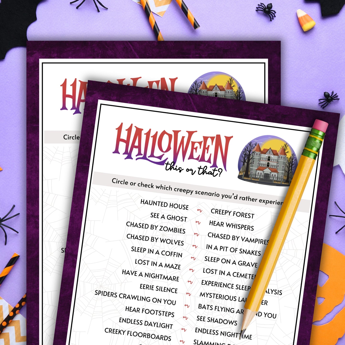 Add a fun and interactive twist to your Halloween party with the Halloween This or That Game! This simple yet engaging game is perfect for breaking the ice and getting everyone involved in some spooky decision-making.