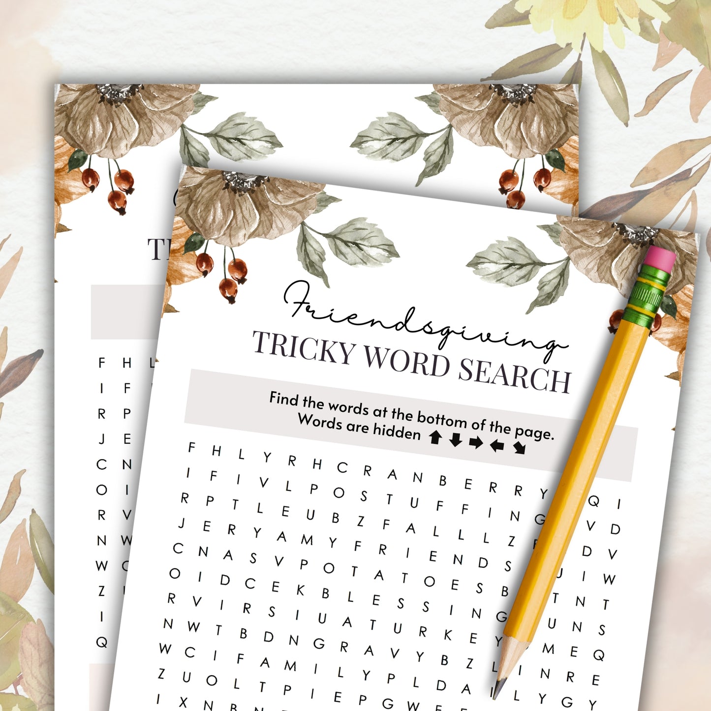 Friendsgiving Tricky Word Search