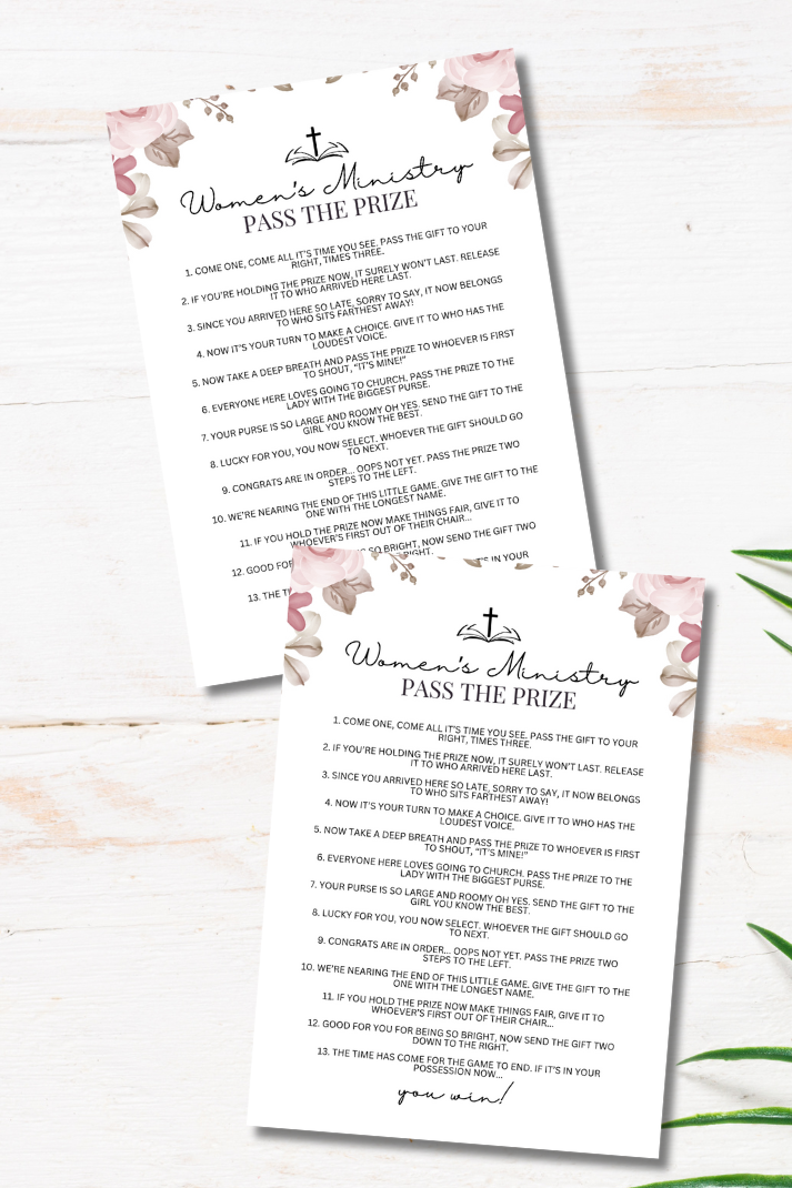 Have fun with your Women's Ministry, Bible study, or tea luncheon with this sentimental story that also functions as a cute and simple "pass the present or gift" game! First, print either one copy and read the story aloud, or give each guest a copy to follow along.