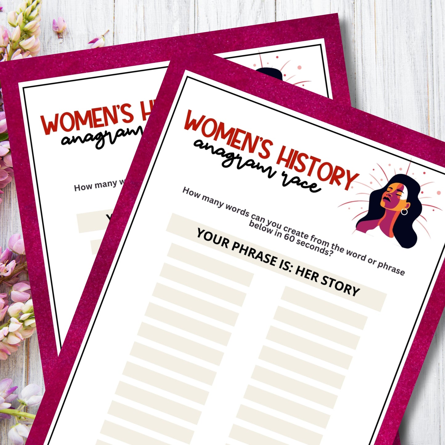 Women's History Anagram Race