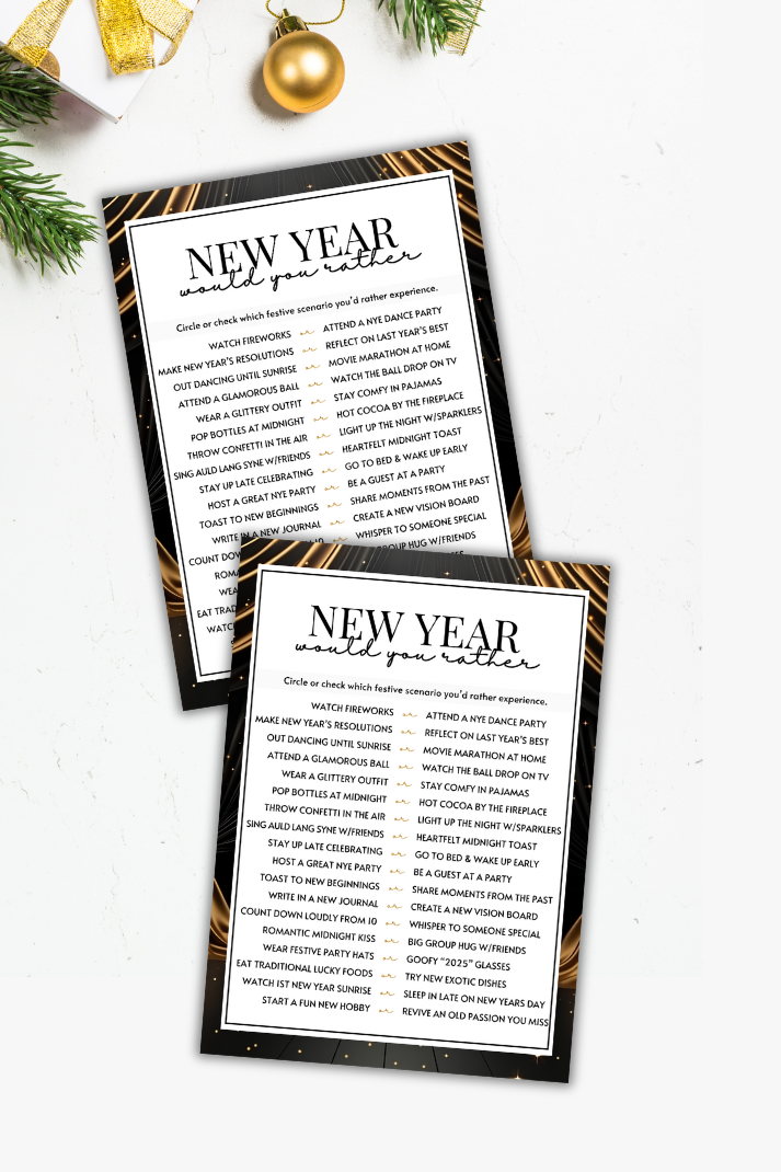 New Year's Eve Would You Rather