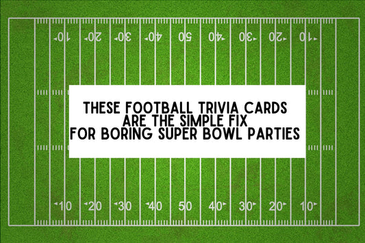 Football Trivia Cards for Parties, Tailgates, and Super Bowl Fun