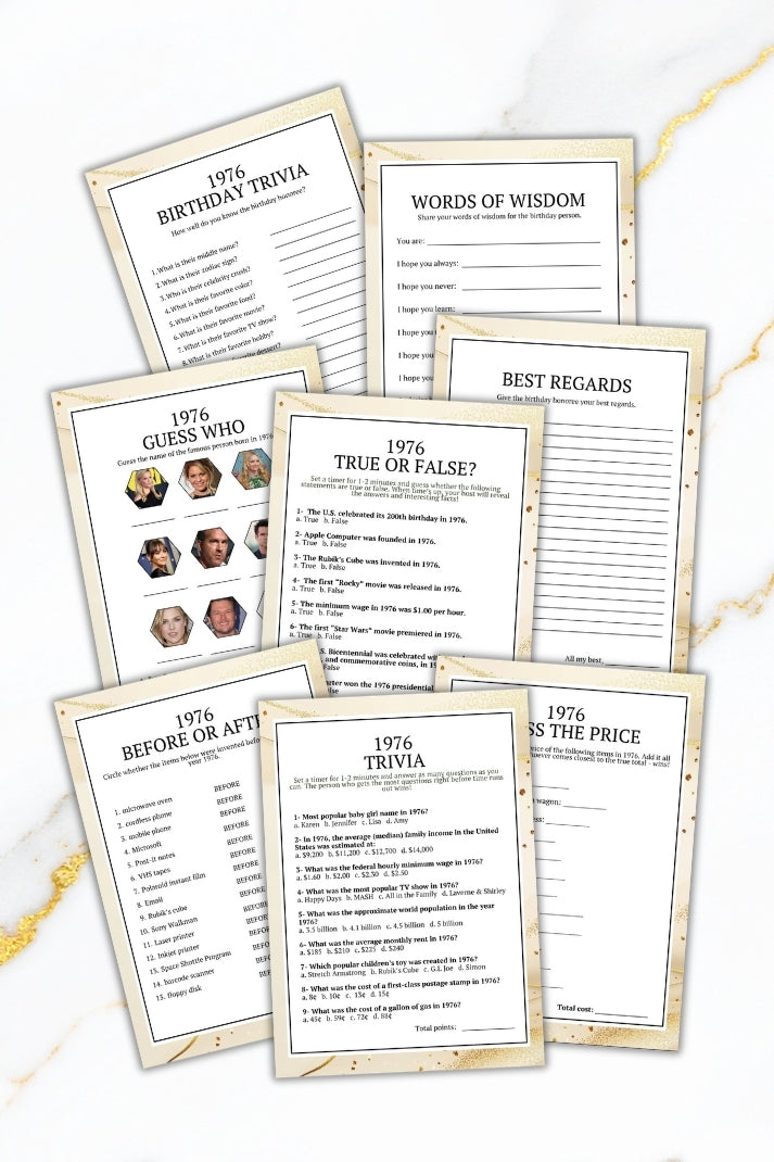 Born in 1976 Birthday Bundle