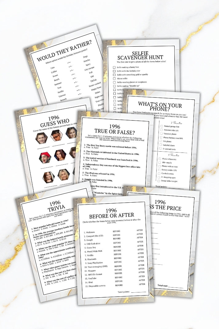 Born in 1996 Birthday Bundle (19 Games)