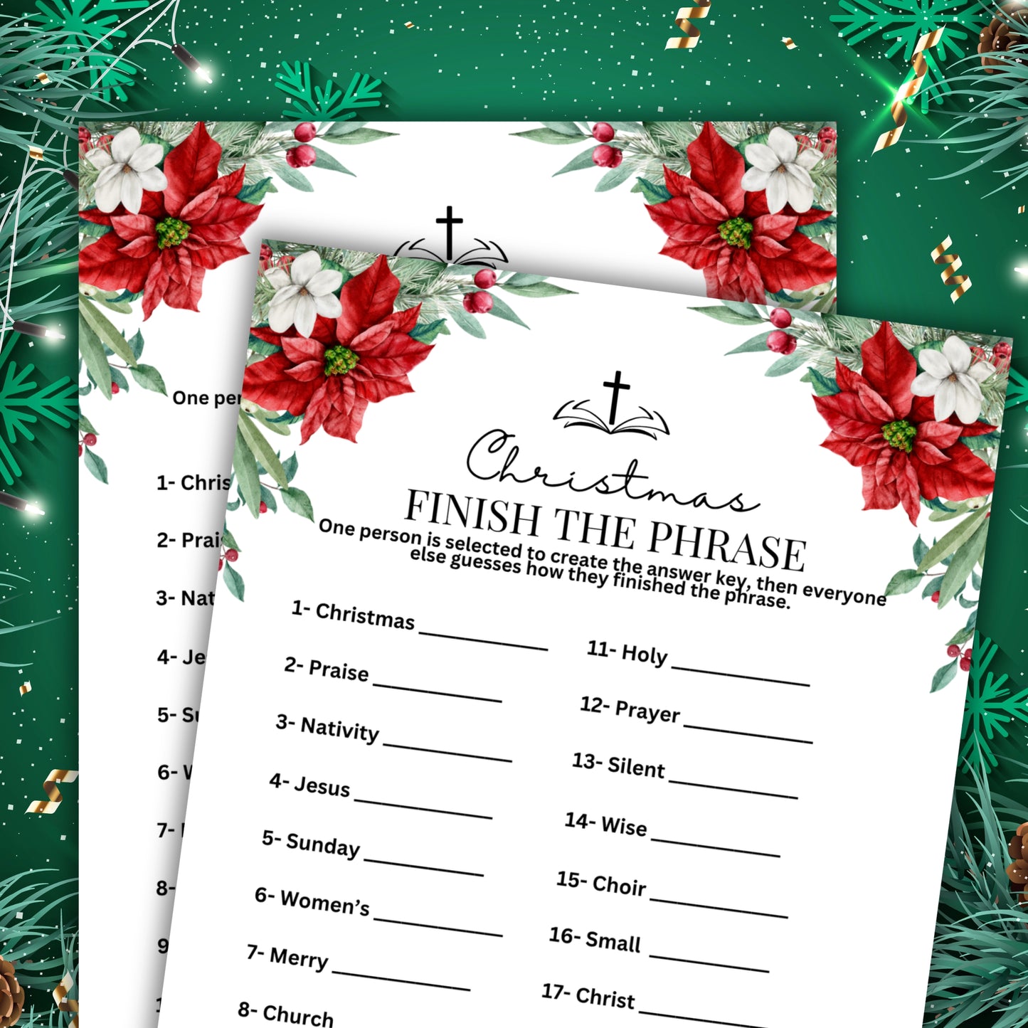 Christmas Finish the Phrase – Printable Women’s Ministry Game