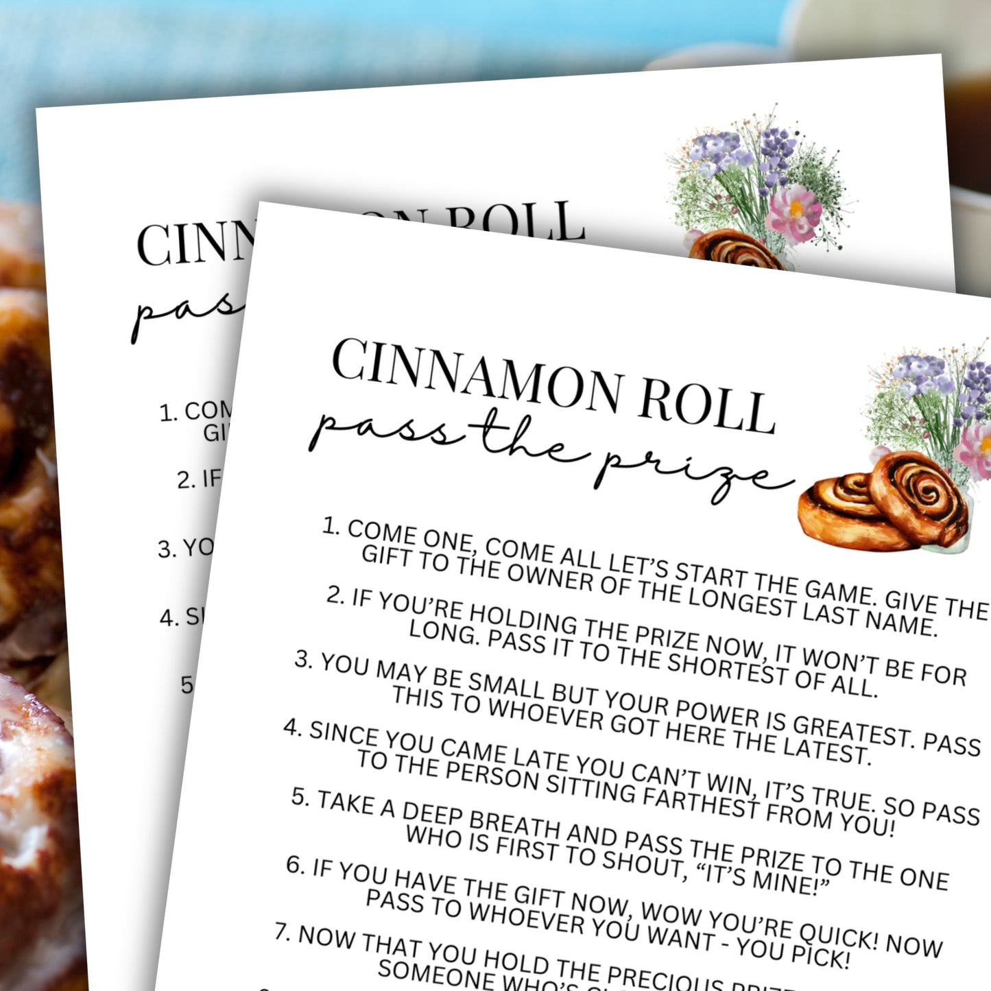 Cinnamon Roll Pass the Prize