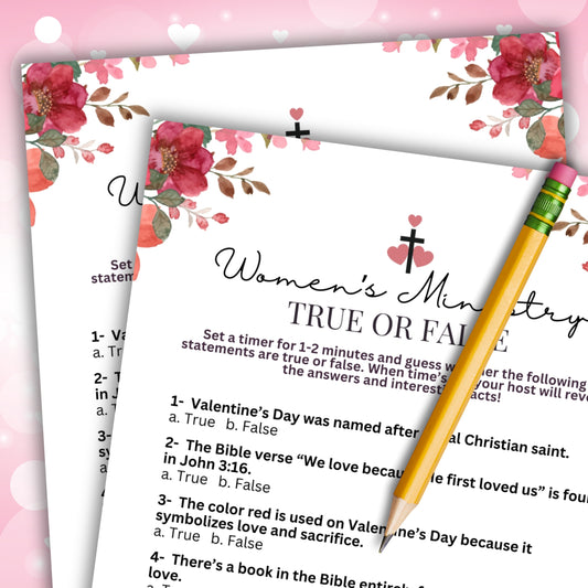 Women's Ministry Valentine's True or False Trivia