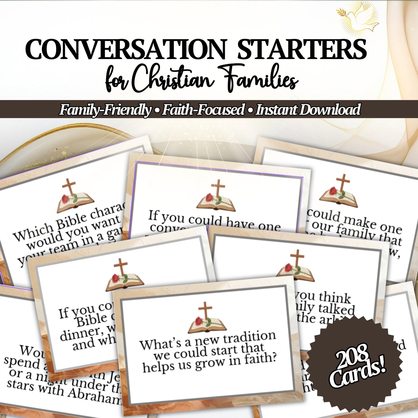 Christian Family Conversation Starters (208 Cards)