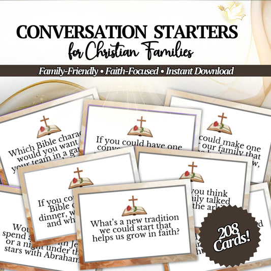 Christian Family Conversation Starters (208 Cards)