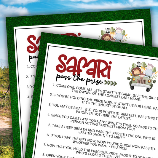 Safari Pass the Prize
