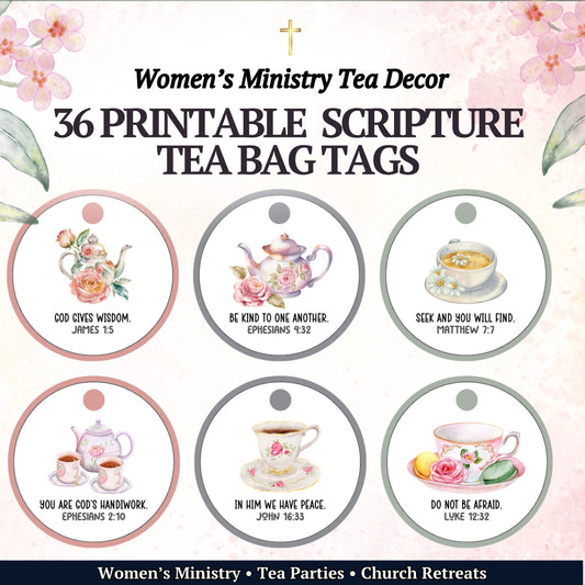 Scripture Tea Tags (36 Items)