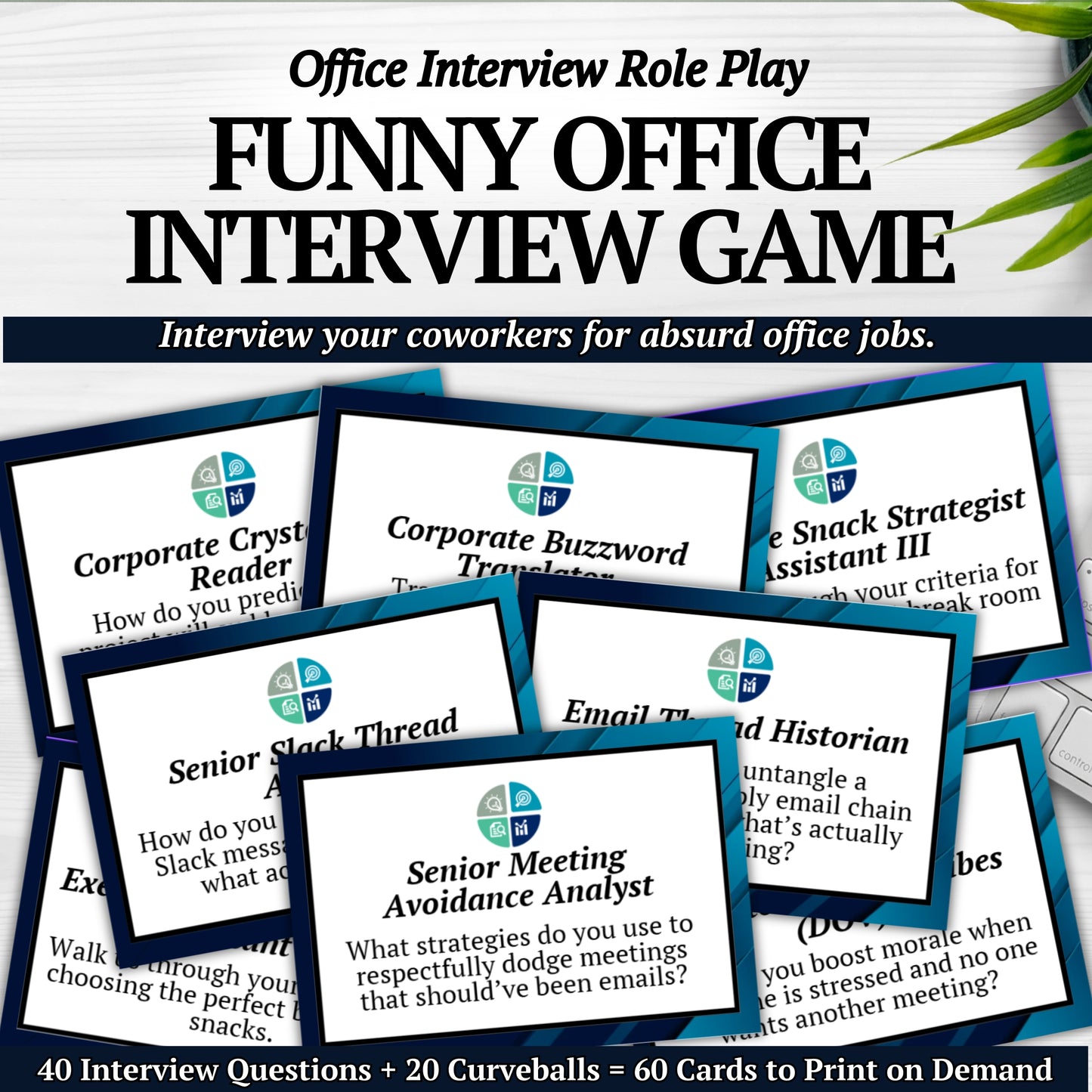 Office Interview Role Play (60 Cards)