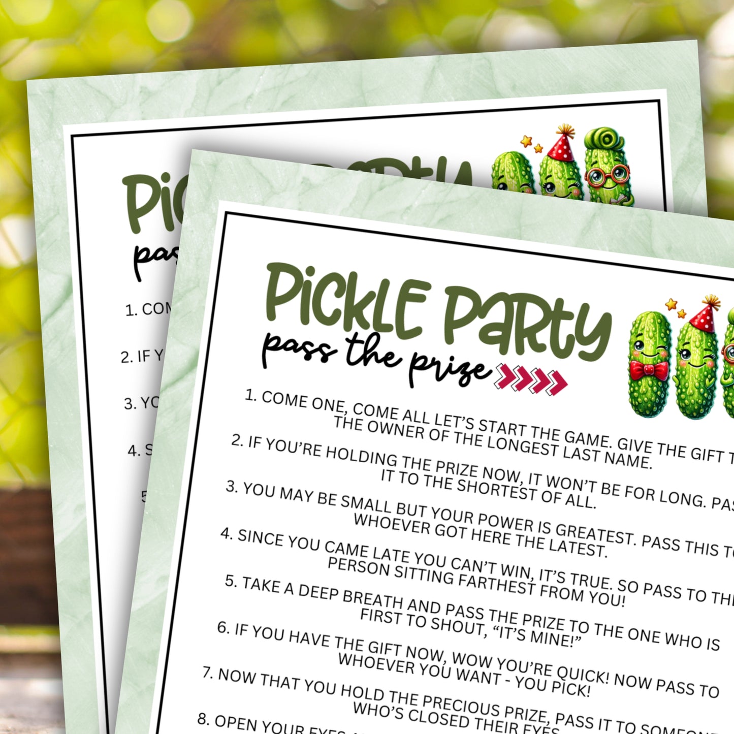 Pickle Party Pass the Prize