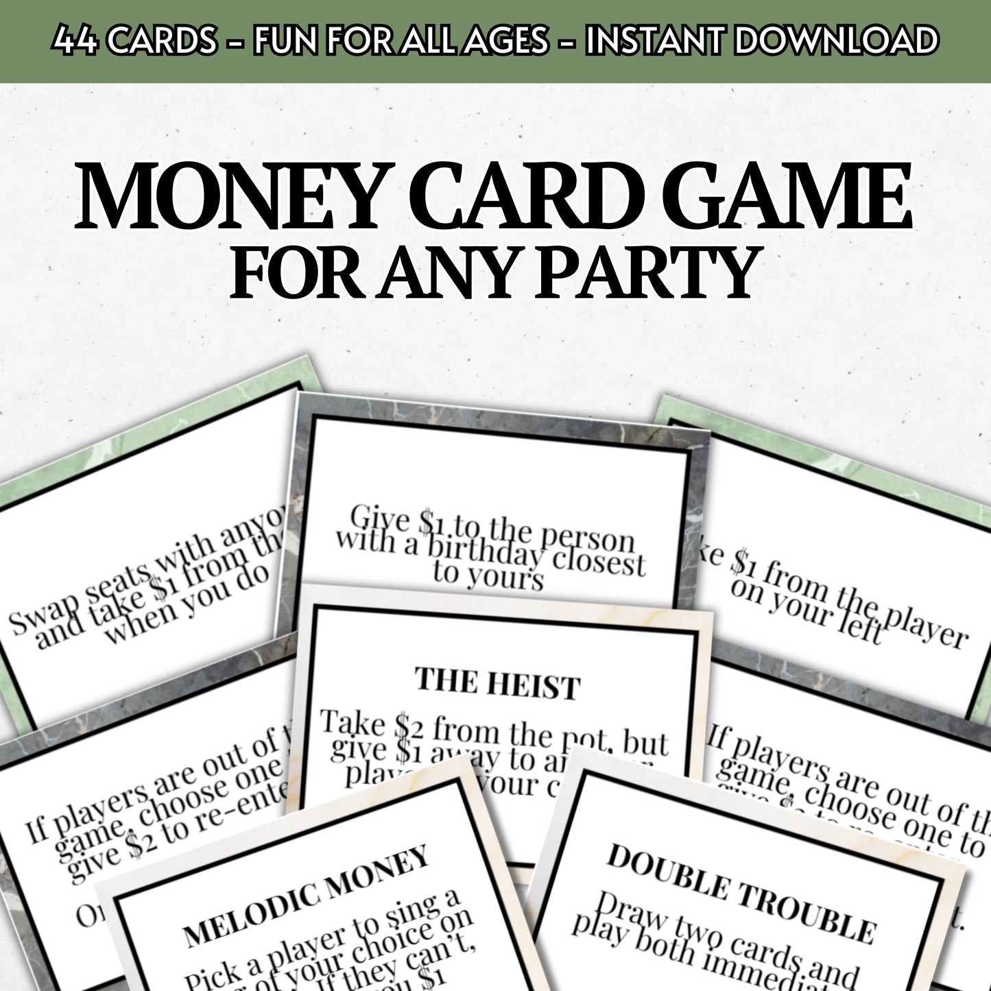 Money Card Game For Any Party
