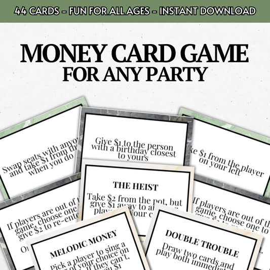 Money Card Game For Any Party