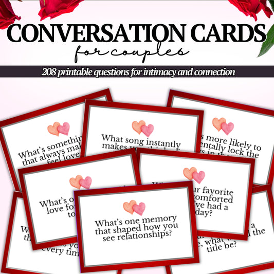 Couples Conversation Cards (208 Questions)