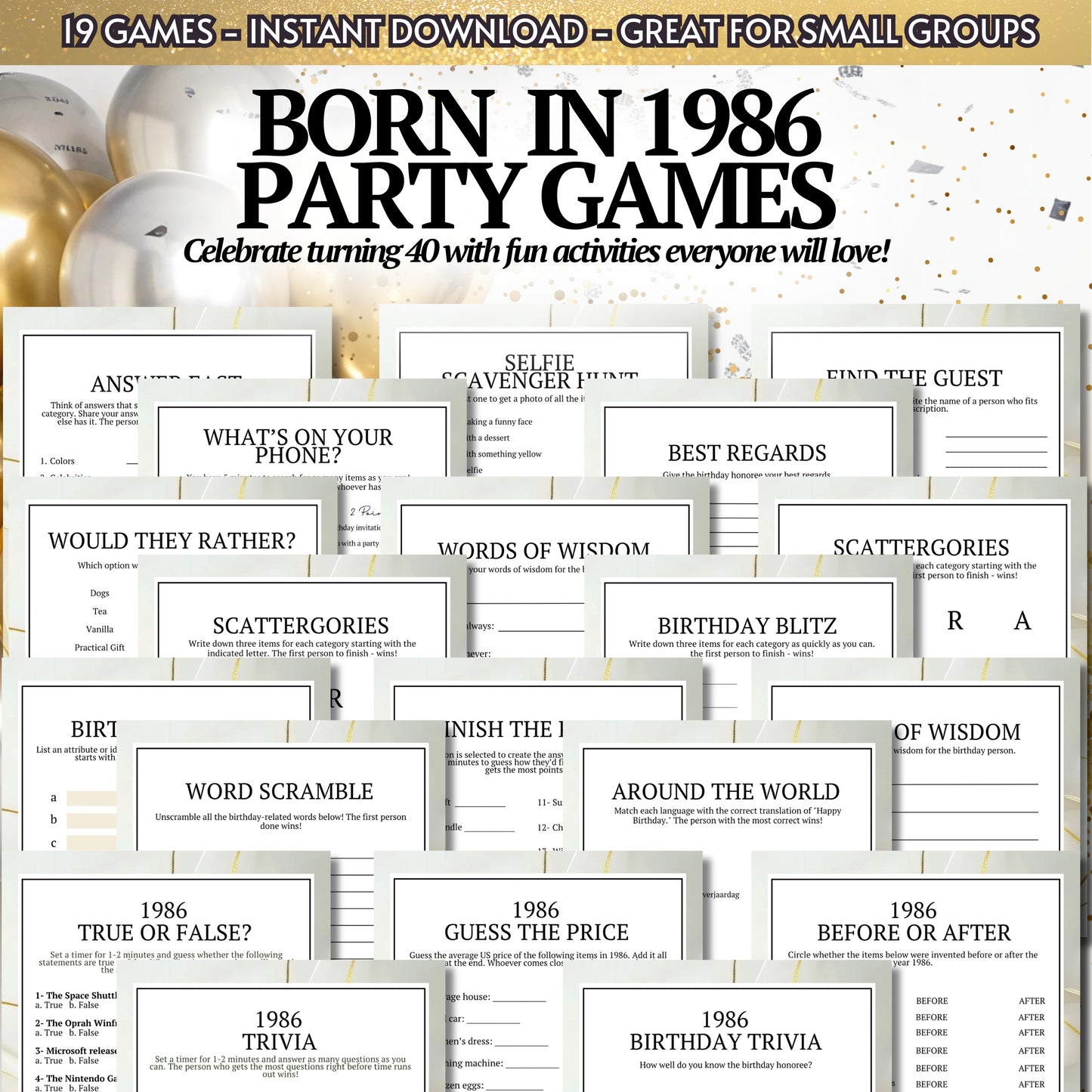 Born in 1986 Birthday Bundle