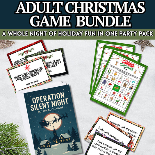 Adult Christmas Game Bundle | Printable Holiday Party Pack
