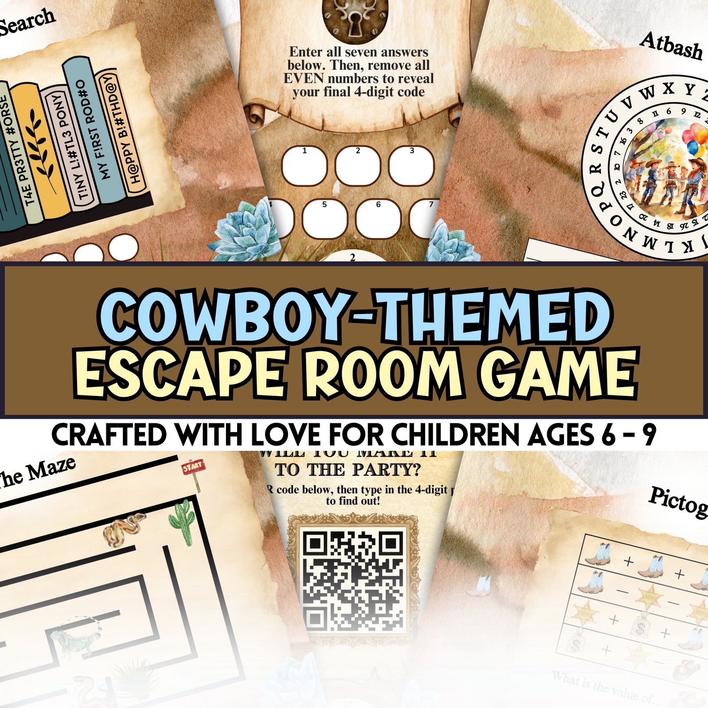 Cowboy-Themed Escape Room (Ages 6-9)