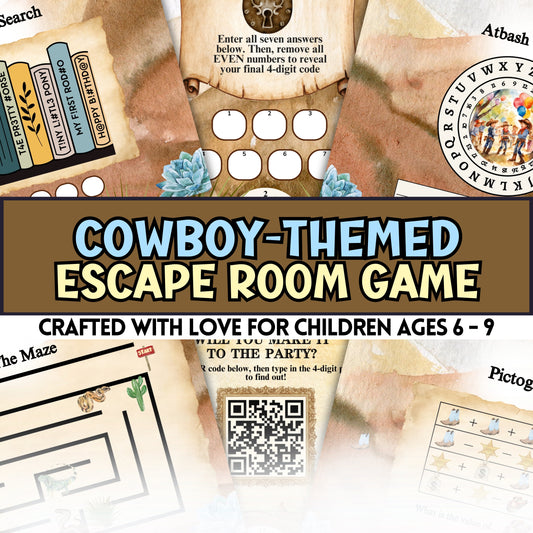 Cowboy-Themed Escape Room (Ages 6-9)