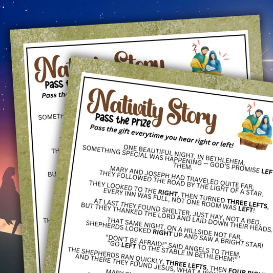 Right Left Nativity Story Game – Printable Christmas Bible Activity