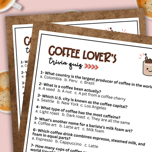 Coffee Trivia Game