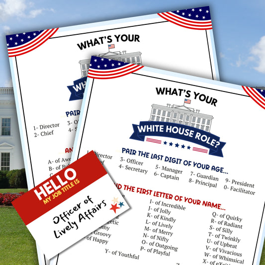 What's Your White House Job Title? (Name Tag Generator)