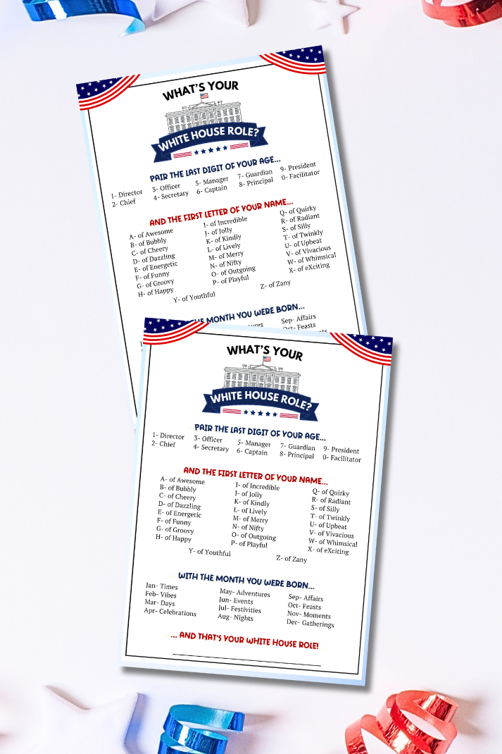What's Your White House Job Title? (Name Tag Generator)