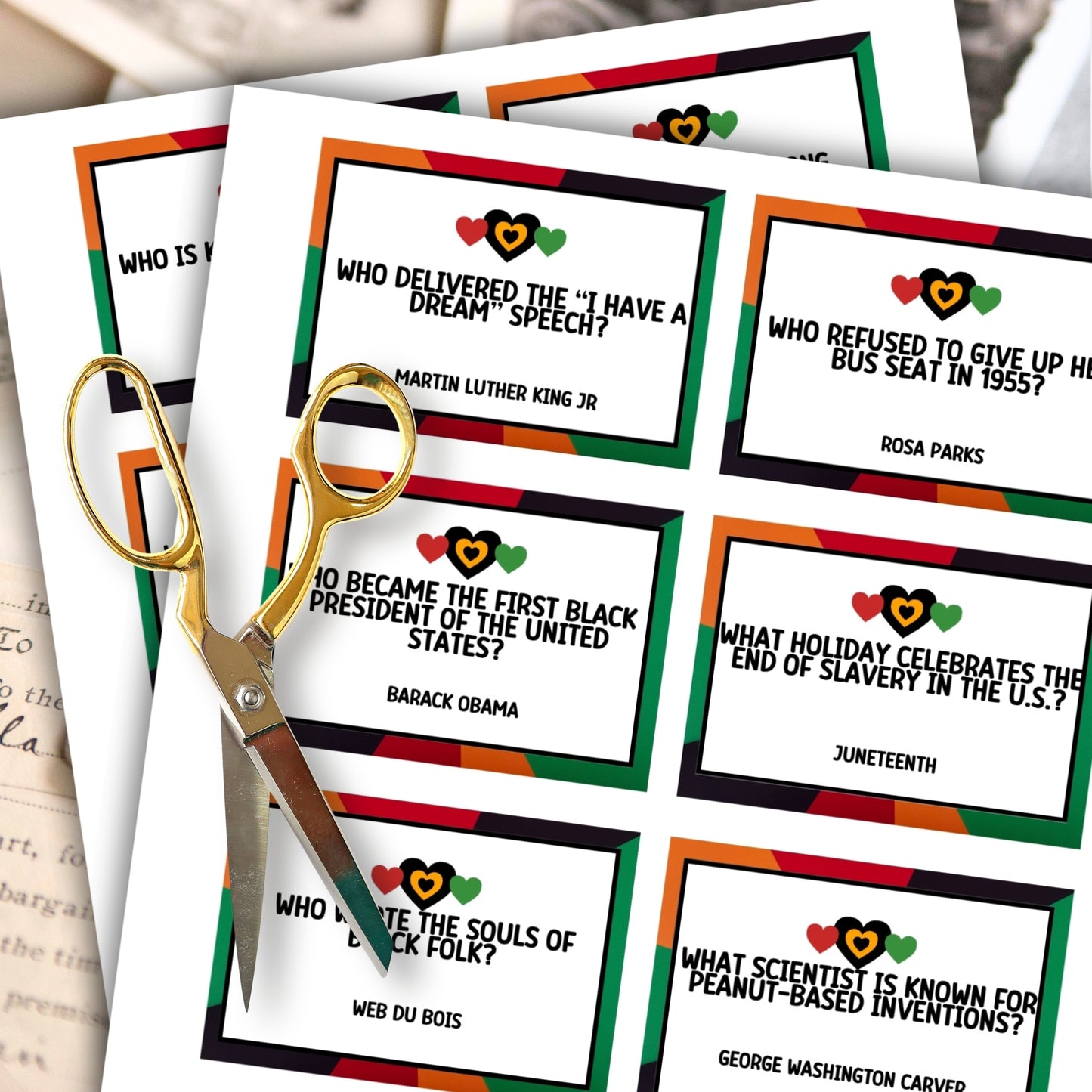 Black History Trivia (64 Cards)