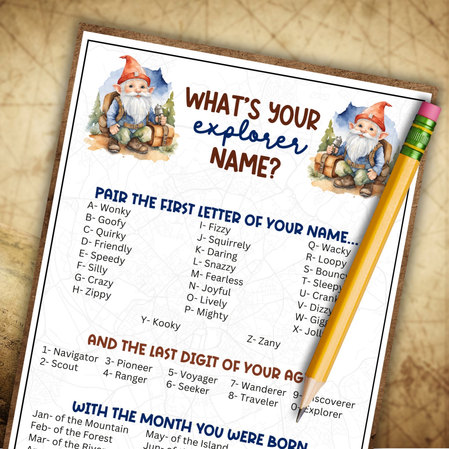 What's Your Explorer Name?