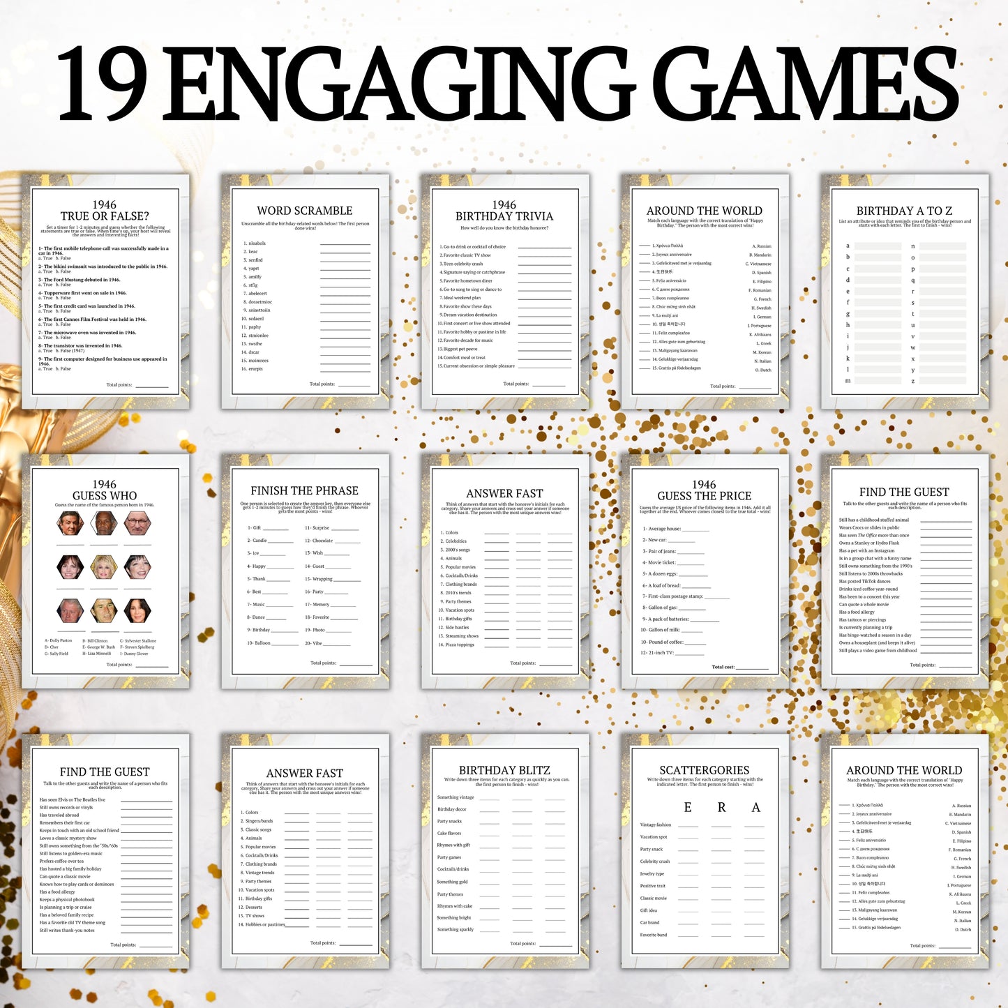 Born in 1946 Birthday Bundle (19 Games)