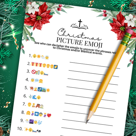 Women's Ministry Christmas Bible Emoji Game