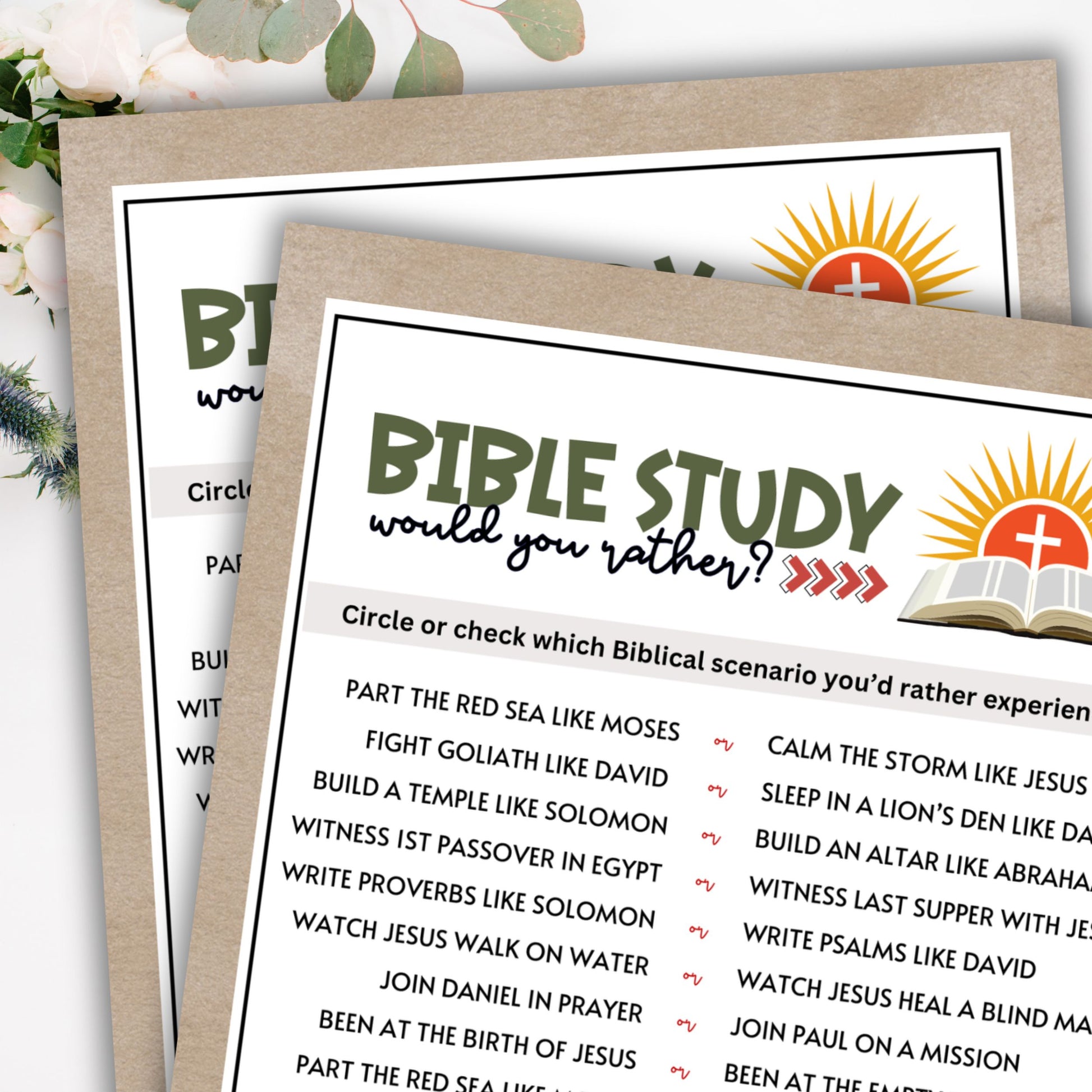 If you're looking for a fresh way to spice up your Bible study or Sunday School sessions, you're in luck! This fun and engaging "Would You Rather" game, Bible Edition, is perfect for learners of all ages.