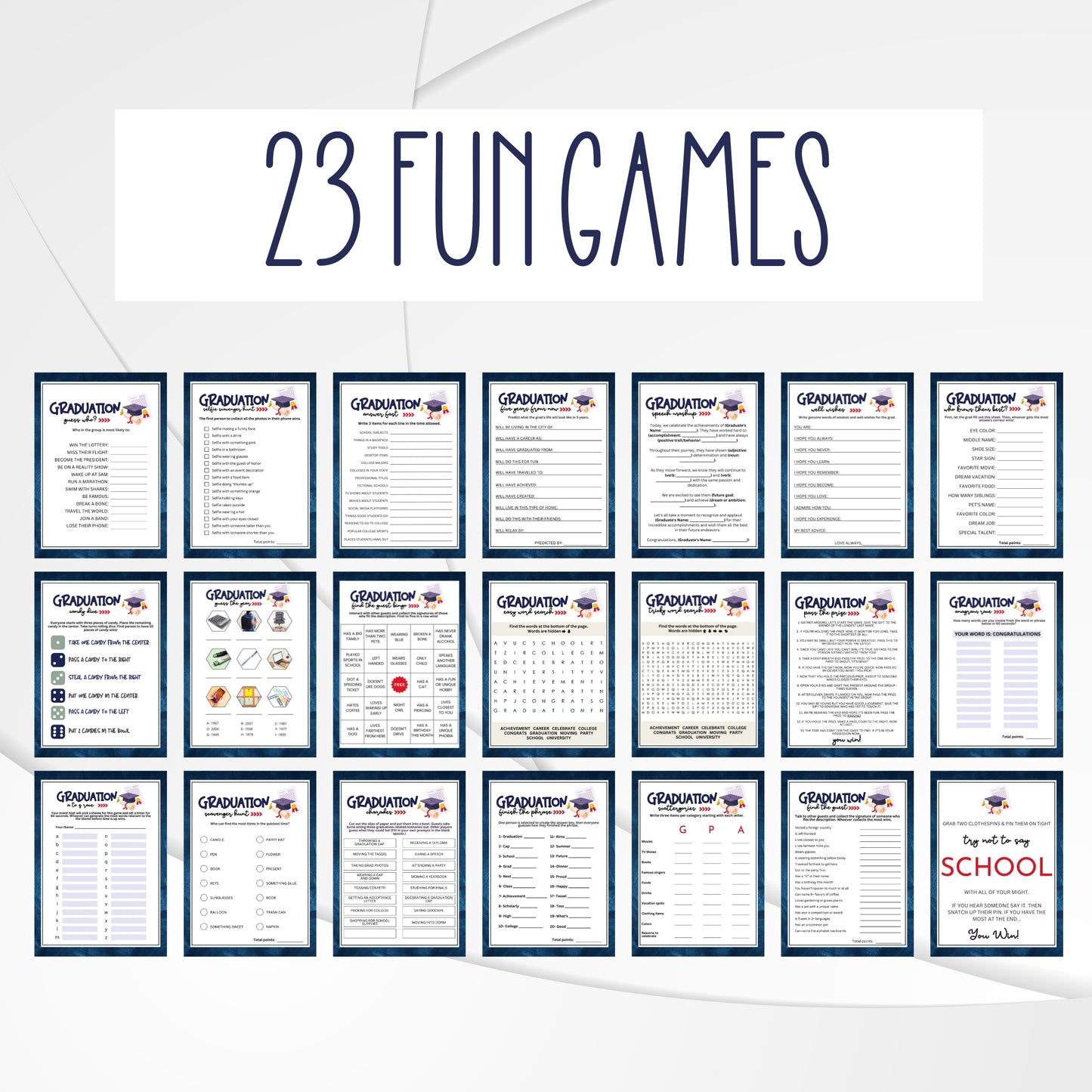 Graduation Party Games Bundle (23 Games)