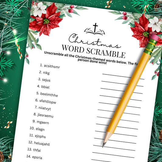 Women's Ministry Christmas Word Scramble