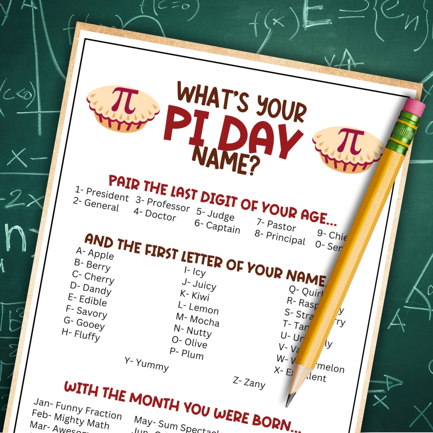 What's Your Pi Day Name?