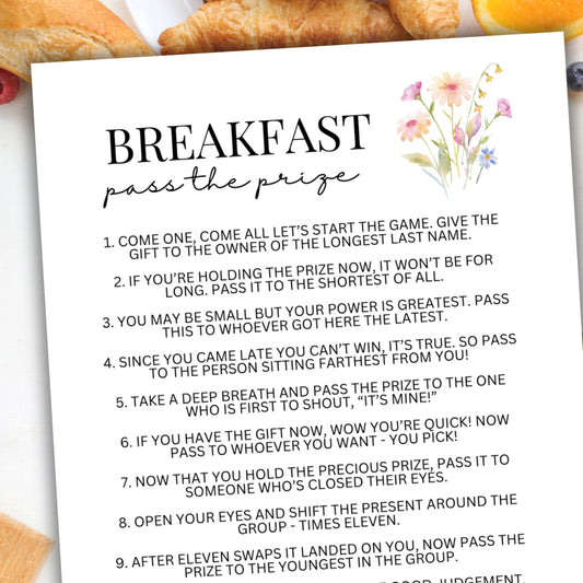 Breakfast Pass the Prize