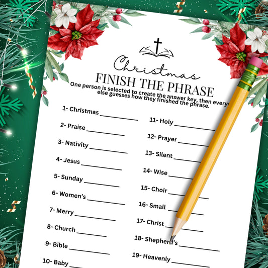Christmas Finish the Phrase – Printable Women’s Ministry Game
