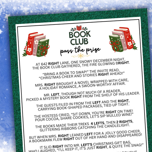 Christmas Book Club Pass the Prize