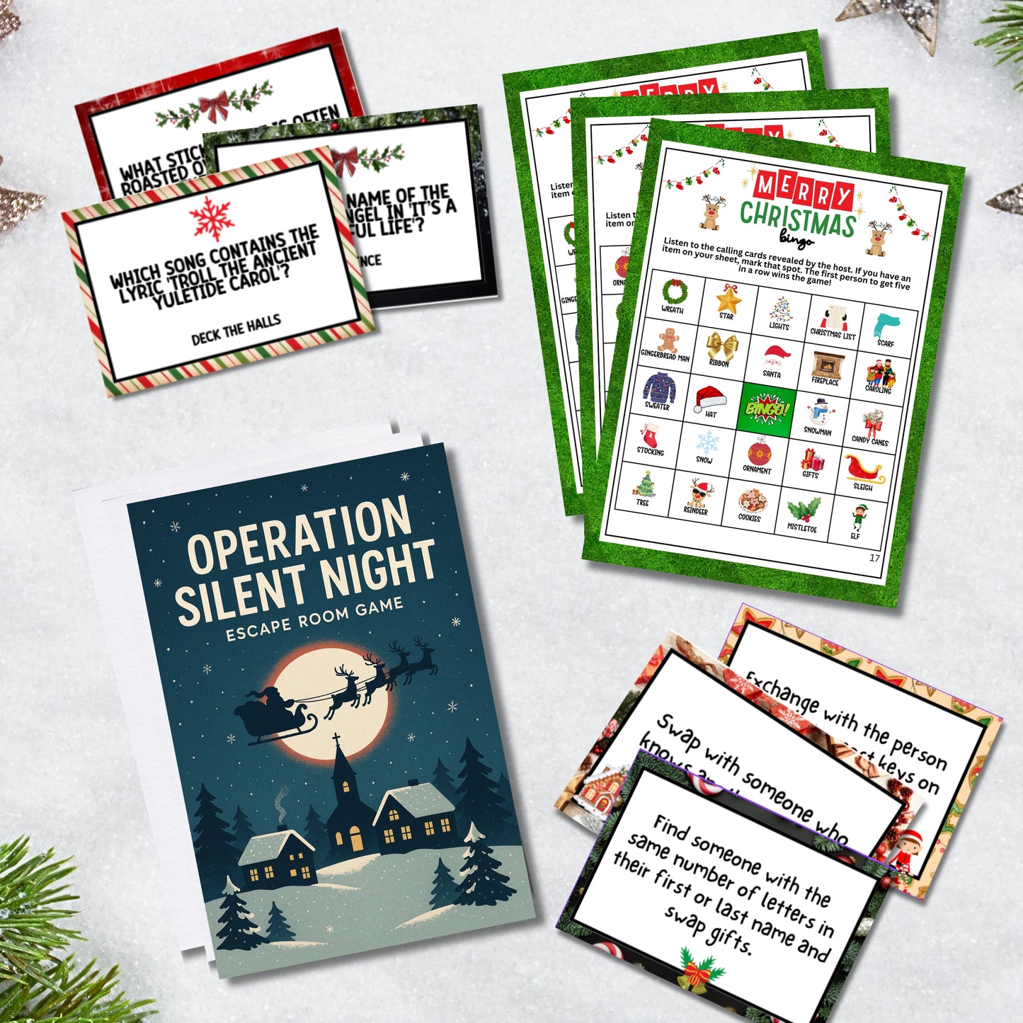 Adult Christmas Game Bundle | Printable Holiday Party Pack