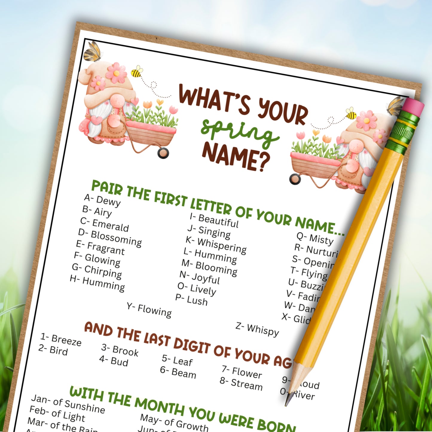 What's Your Spring Name?